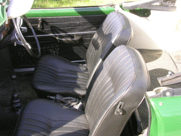 VW Karmann Ghia Convertible inside